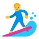 Man Surfing Flat
