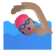 man swimming: medium skin tone Color