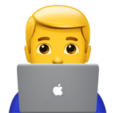 Man Technologist Apple Emoji
