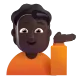 man tipping hand: dark skin tone Color