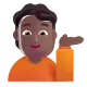man tipping hand: medium-dark skin tone Color