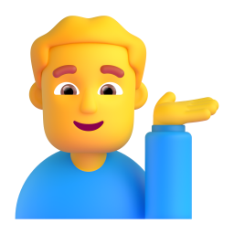Man Tipping Hand 3D