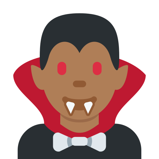 Man Vampire Medium Dark Skin Tone