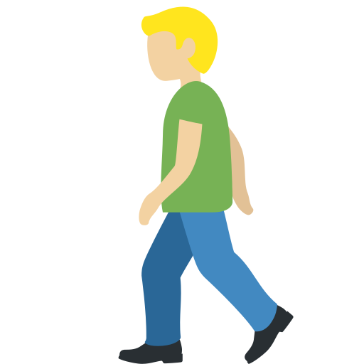 man walking: medium-light skin tone