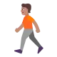 man walking: medium skin tone Flat