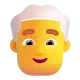 Man: White Hair Color
