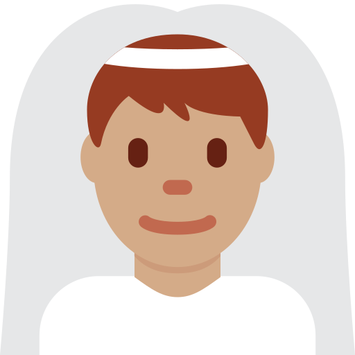 Man With Veil Medium Skin Tone