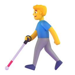 Man with White Cane 3D