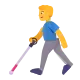 Man with White Cane Color