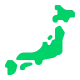 Silhouette of Japan Flat