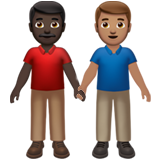Men Holding Hands Dark Skin Tone Medium Skin Tone