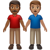 Men Holding Hands Medium Dark Skin Tone Medium Skin Tone Apple Emoji