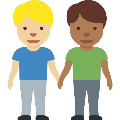 Men Holding Hands Medium Light Skin Tone Medium Dark Skin Tone