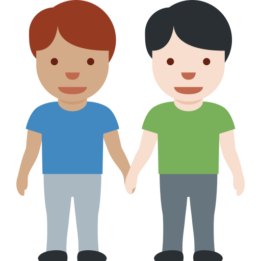 Men Holding Hands Medium Skin Tone Light Skin Tone