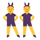 Men with Bunny Ears Flat