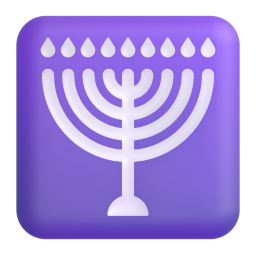 Menorah with Nine Branches 3D