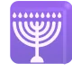 Menorah with Nine Branches Color
