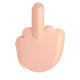 middle finger: light skin tone Color