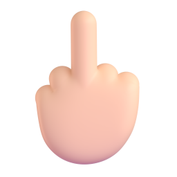 middle finger: medium-light skin tone 3D