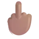 middle finger: medium skin tone Color