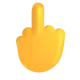 Reversed Hand with Middle Finger Extended Color