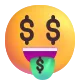 Money-Mouth Face Color