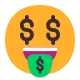 Money-Mouth Face Flat