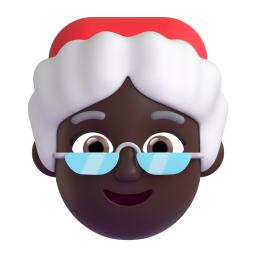 Mrs. Claus: dark skin tone 3D