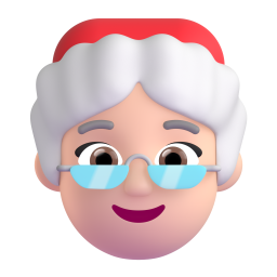 Mrs. Claus: light skin tone 3D