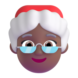 Mrs. Claus: medium-dark skin tone 3D