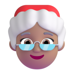 Mrs. Claus: medium skin tone 3D