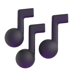 Multiple Musical Notes 3D