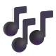Multiple Musical Notes Color