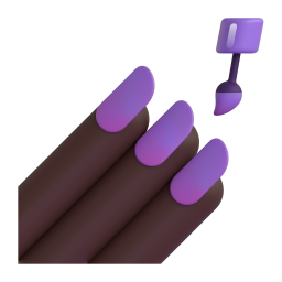 nail polish: dark skin tone 3D