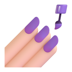 nail polish: light skin tone 3D