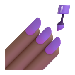 nail polish: medium-dark skin tone 3D