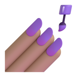 nail polish: medium skin tone 3D