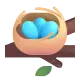 Nest with Eggs Color