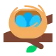Nest with Eggs Flat