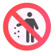 Do Not Litter Symbol Color