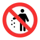 Do Not Litter Symbol Flat