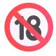 No One Under Eighteen Symbol Color