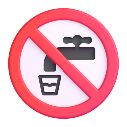 Non-Potable Water Symbol 3D