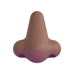 nose: medium-dark skin tone 3D
