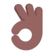 OK hand: medium-dark skin tone Flat