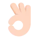 OK hand: medium-light skin tone Flat