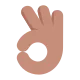 OK hand: medium skin tone Flat