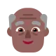 old man: medium-dark skin tone Flat