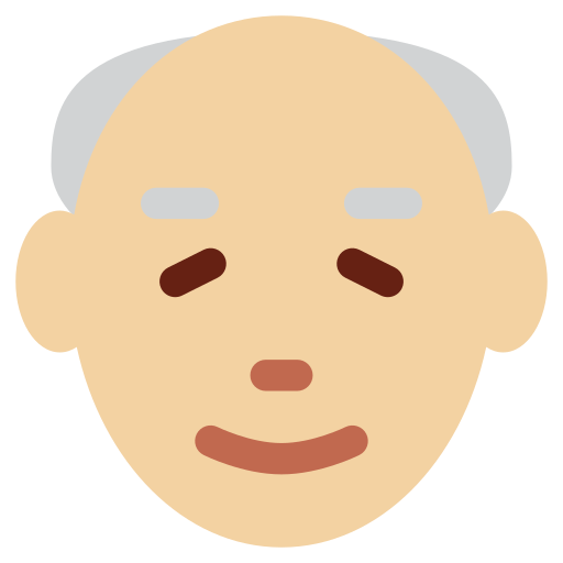 old man: medium-light skin tone