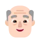 old man: medium-light skin tone Flat